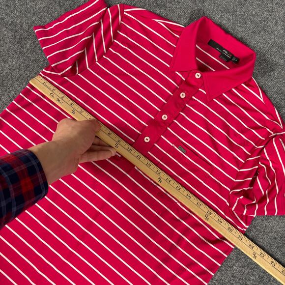 RLX Golf Polo Shirt w/logo USA Australia Flags Size Medium - Picture 6 of 8